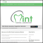 Screen shot of the Mint Dental Laboratory Ltd website.