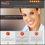 Screen shot of the Phoenix Occupational Health Ltd website.