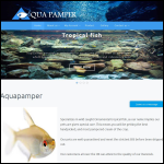 Screen shot of the Aquapamper & Invertebrates Ltd website.