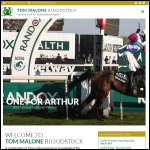 Screen shot of the Thomas Malone Bloodstock Agent Ltd website.
