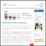 Screen shot of the Dh Accountancy Ltd website.