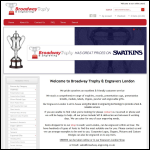 Screen shot of the Broadway Trophy & Engraving website.