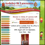 Screen shot of the Ardeley Village Green Management Company Ltd website.