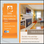 Screen shot of the Ssg Construction Ltd website.