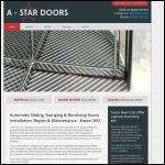 Screen shot of the A - Star Doors Ltd website.
