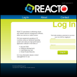 Screen shot of the Reacto Ltd website.