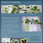 Screen shot of the Totally Flowers Ltd website.
