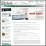 Screen shot of the Wicked Wallpaper Ltd website.
