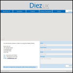 Screen shot of the Diez Uk Ltd website.