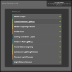 Screen shot of the Glass & Lighting Studio website.