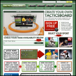 Screen shot of the Tacticsboard Ltd website.