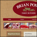 Screen shot of the Brian Powe Butchers Ltd website.