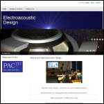 Screen shot of the Electroacoustic Design Ltd website.