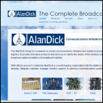 Screen shot of the Alan Dick Broadcast Ltd website.
