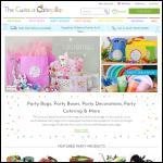 Screen shot of the The Curious Caterpillar Partyware Ltd website.