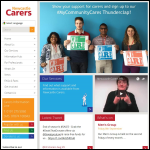 Screen shot of the Newcastle Carers website.