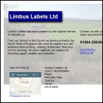 Screen shot of the Limbus Labels Ltd website.