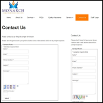 Screen shot of the Monarch Care Services Uk Ltd website.