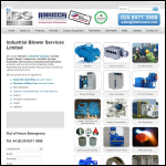 Screen shot of the Industrial Blower Services Ltd website.