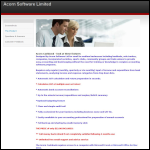 Screen shot of the Acorn Software Ltd website.