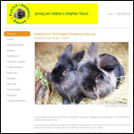 Screen shot of the Rabbit Residence Rescue website.
