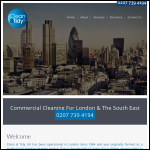 Screen shot of the Clean & Tidy London Ltd website.