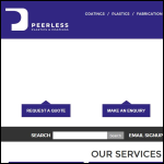 Screen shot of the Peerless Plastics & Coatings Ltd website.