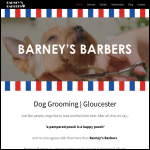 Screen shot of the Barney's Barbers Ltd website.