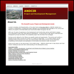 Screen shot of the Andcir Ltd website.
