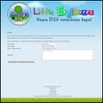 Screen shot of the Little Explorers Huddersfield Ltd website.
