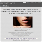 Screen shot of the Ultravisage Aesthetics Ltd website.