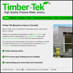 Screen shot of the Timber-tek Cornwall Ltd website.