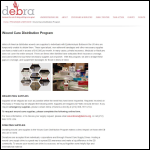 Screen shot of the Debra Retail Ltd website.