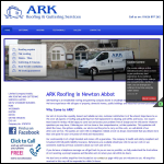Screen shot of the Ark Roofing & Guttering Services Ltd website.