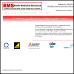 Screen shot of the Bentley Mechanical Services Ltd website.