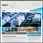Screen shot of the Ideal Events Ltd website.
