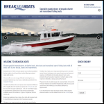 Screen shot of the Breaksea Boats website.