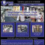 Screen shot of the Byron Carpets Ltd website.
