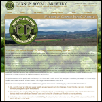 Screen shot of the Cannon Royall Brewery Ltd website.