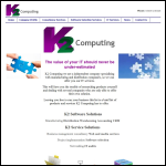 Screen shot of the K2 Computing website.