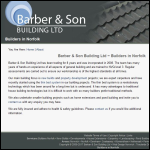 Screen shot of the Barber & Son Building Ltd website.