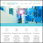 Screen shot of the Isocleanse Ltd website.
