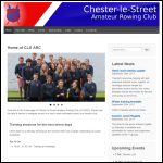 Screen shot of the Chester Le Street Amateur Rowing Club website.
