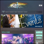 Screen shot of the Allegro Entertainment Ltd website.
