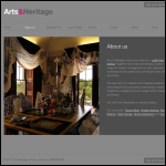 Screen shot of the Arts Heritage Ltd website.