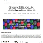 Screen shot of the Dramakits.co.uk Ltd website.