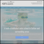 Screen shot of the H20's Aquatics Ltd website.