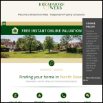 Screen shot of the Breadmore Webb Estate Agents Ltd website.