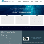 Screen shot of the R & D Tax North West Ltd website.