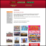 Screen shot of the Parnham Funfairs website.